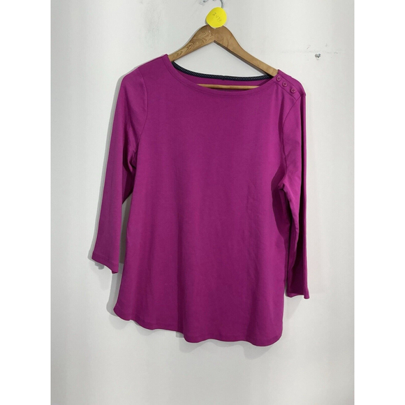 Charter Club Tops - Womans Charter Club Pink 3/4 Sleeve T Shirt Large Supima Cotton